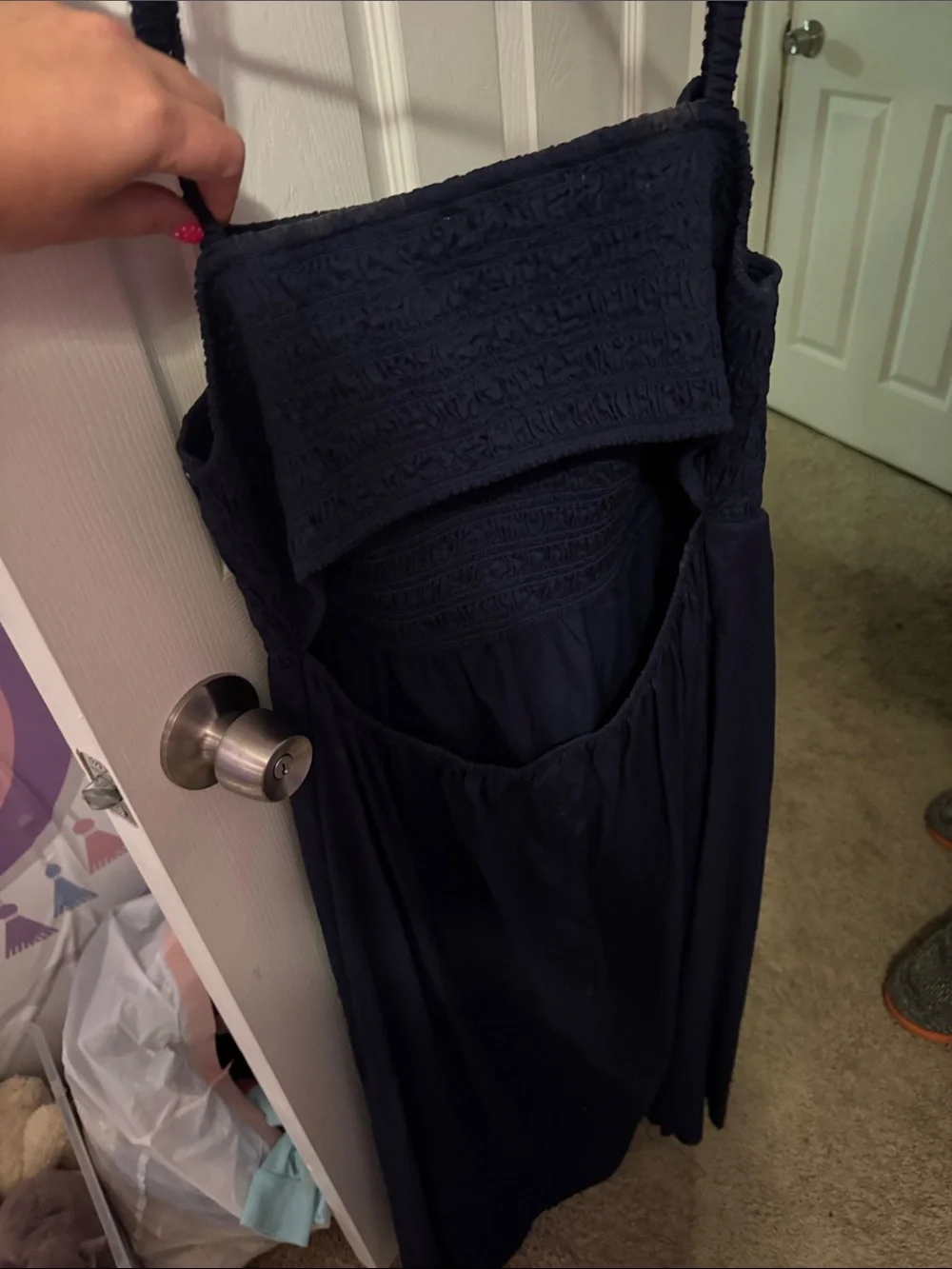 Old Navy Navy Smocked-Top Maxi Dress